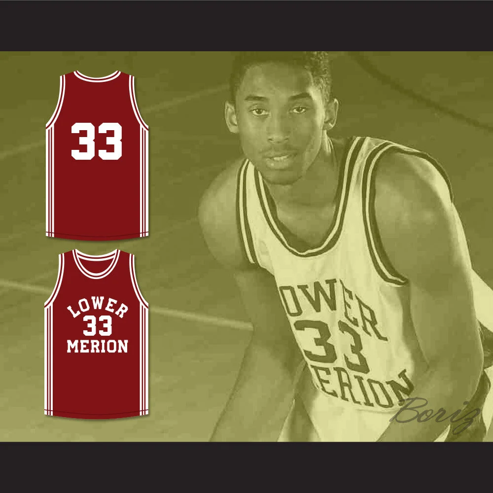 Kobe Bryant 33 Lower Merion High School Aces Maroon